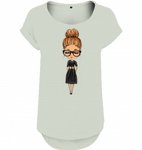 Shirt Edelmädel Long Slub Käthe Mint Grün - FROLLEIN KÄTHE Shop