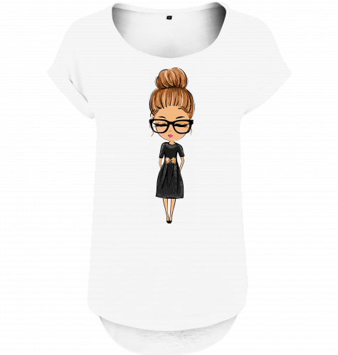 Shirt Edelmädel Long Slub Käthe Weiß - FROLLEIN KÄTHE Shop