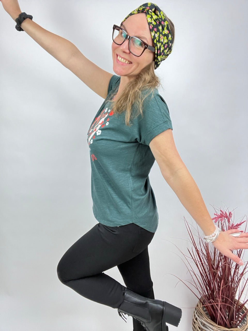 Shirt Edelmädel Long Slub Love your Body Grün - FROLLEIN KÄTHE Shop