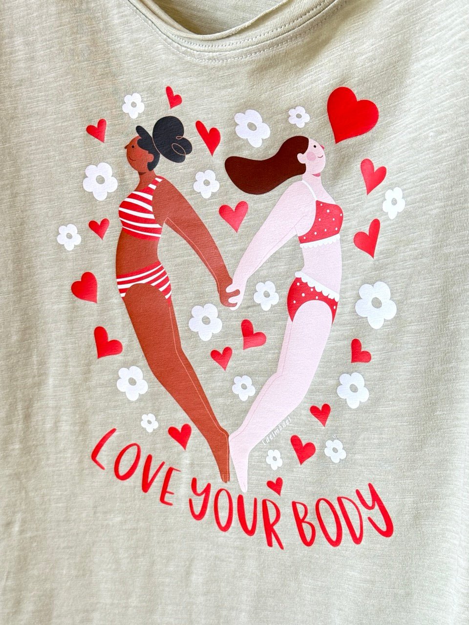 Shirt Edelmädel Long Slub Love your Body Mint - FROLLEIN KÄTHE Shop