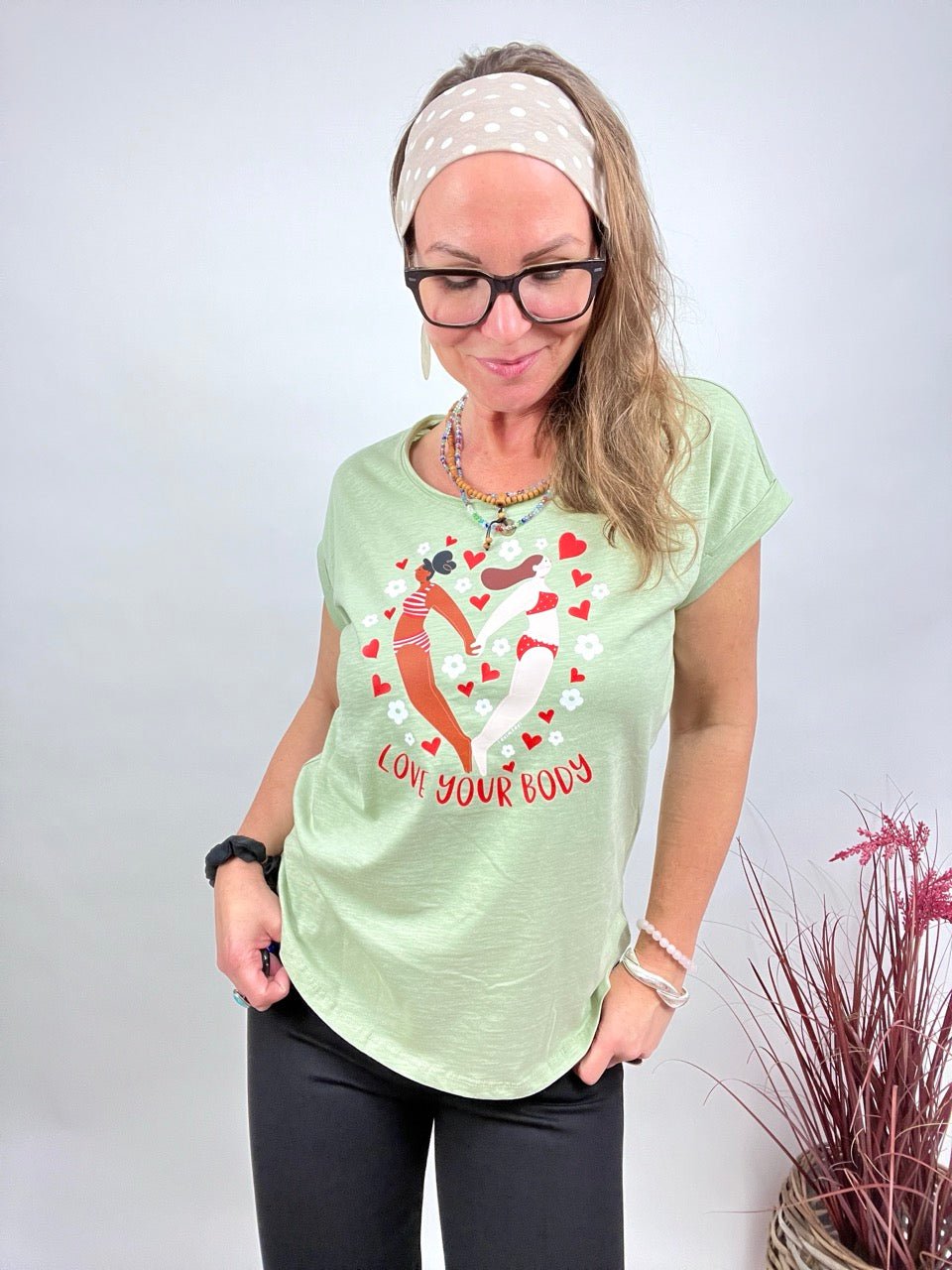 Shirt Edelmädel Long Slub Love your Body Mint - FROLLEIN KÄTHE Shop