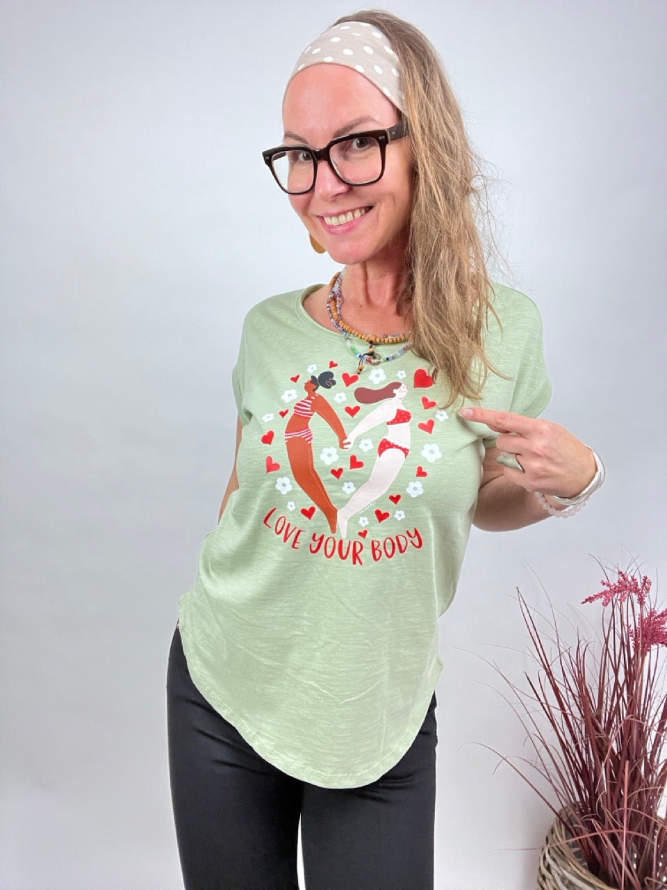 Shirt Edelmädel Long Slub Love your Body Mint - FROLLEIN KÄTHE Shop