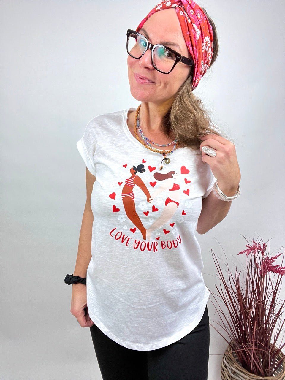 Shirt Edelmädel Long Slub Love your Body Weiß - FROLLEIN KÄTHE Shop