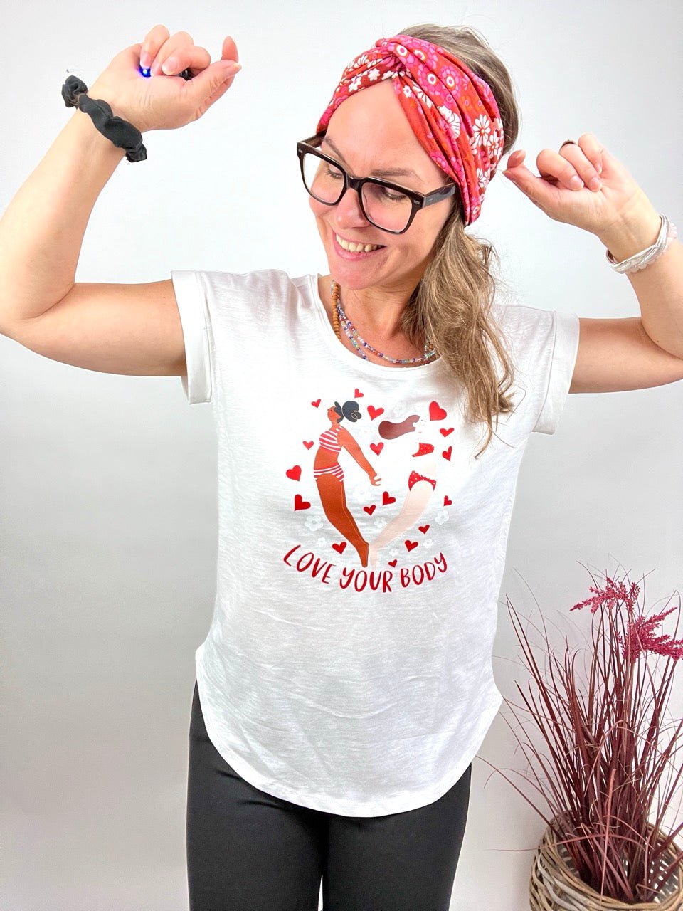 Shirt Edelmädel Long Slub Love your Body Weiß - FROLLEIN KÄTHE Shop