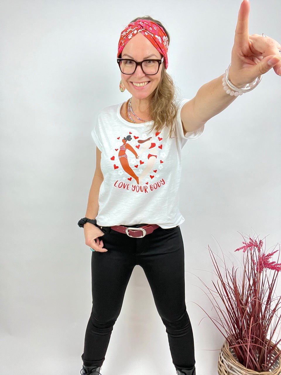 Shirt Edelmädel Long Slub Love your Body Weiß - FROLLEIN KÄTHE Shop