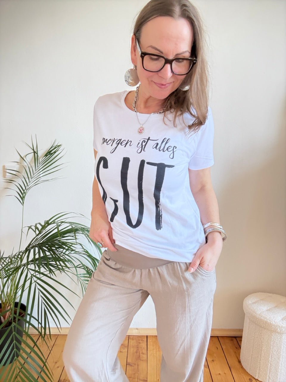 Shirt Edelmädel Premium ''Morgen ist alles GUT'' - FROLLEIN KÄTHE Shop