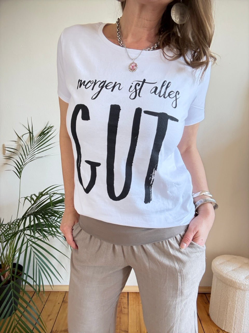 Shirt Edelmädel Premium ''Morgen ist alles GUT'' - FROLLEIN KÄTHE Shop