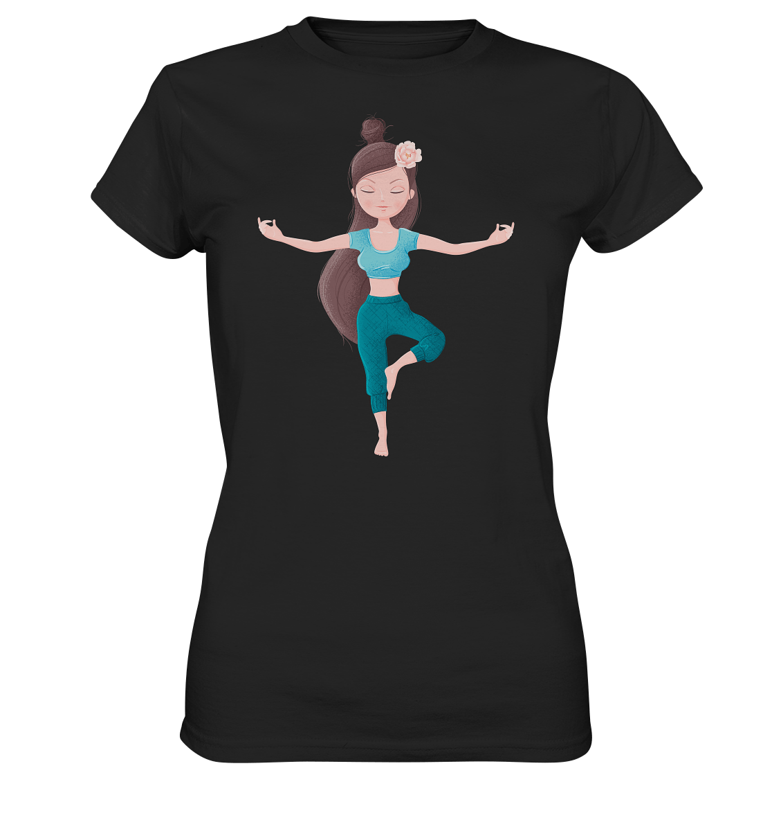 Shirt Edelmädel Premium Yoga Girl Tree - versch. Farben - FROLLEIN KÄTHE Shop