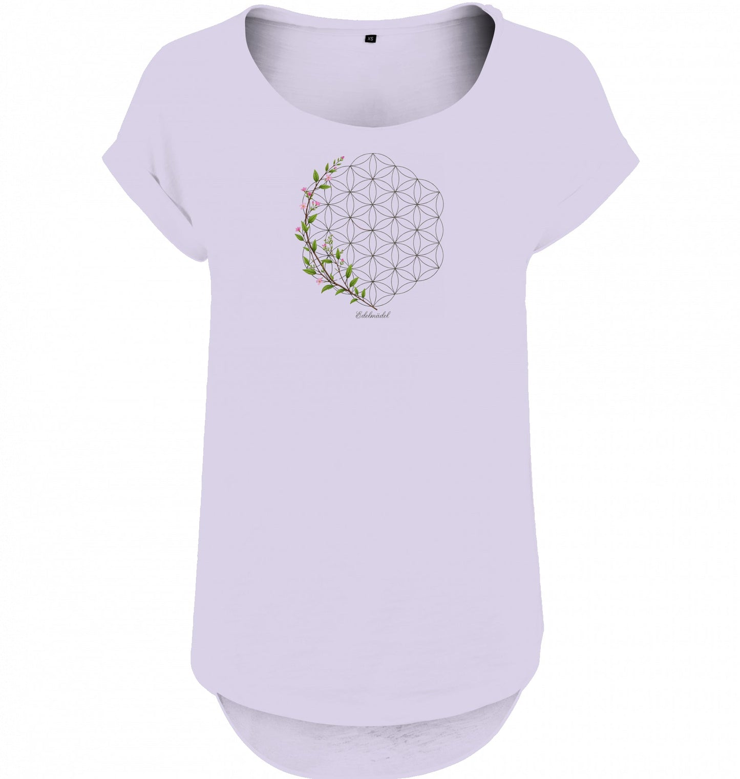 Shirt Edelmädel Slub Blume des Lebens - FROLLEIN KÄTHE Shop