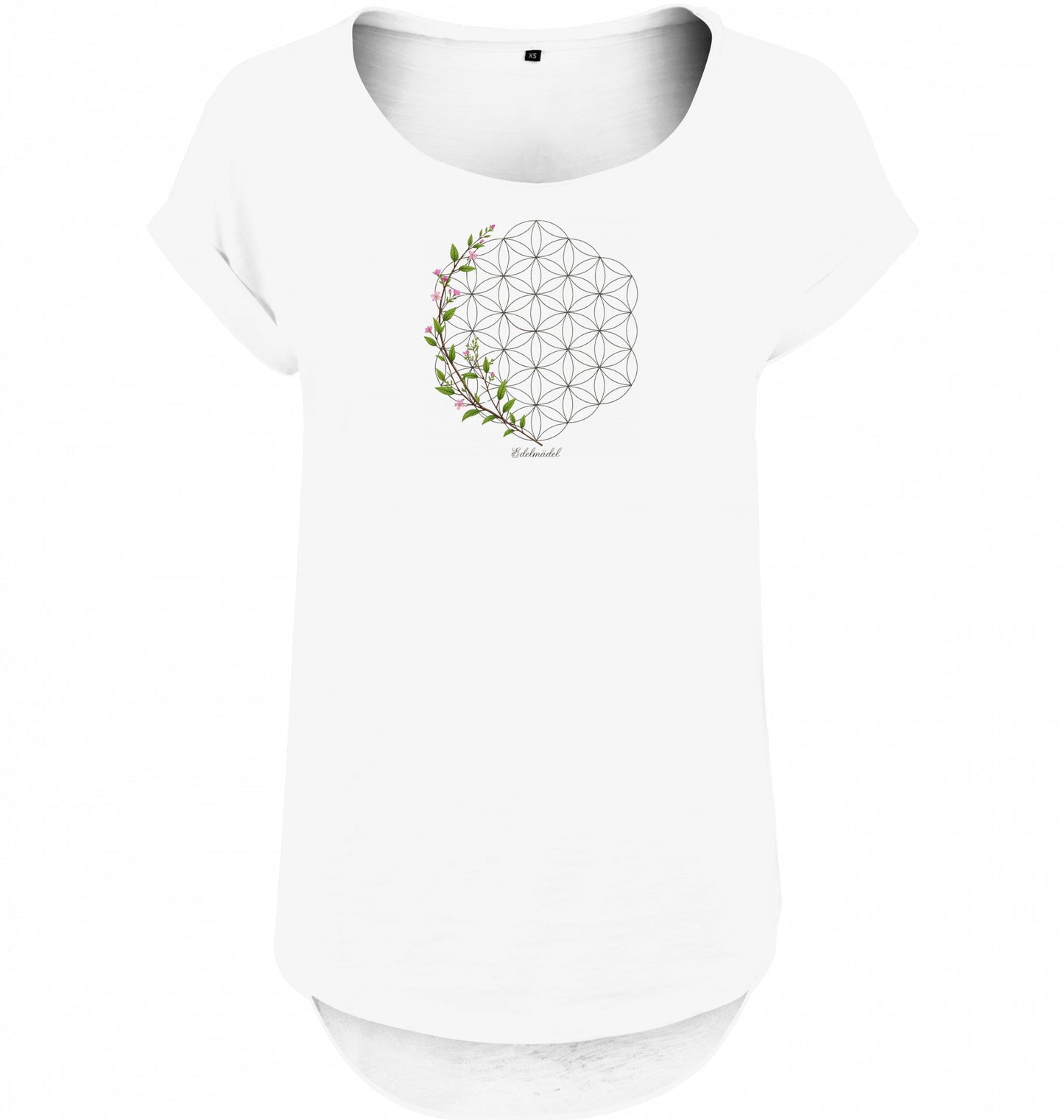 Shirt Edelmädel Slub Blume des Lebens - FROLLEIN KÄTHE Shop