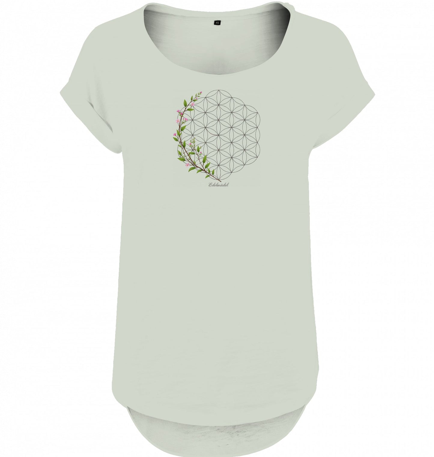 Shirt Edelmädel Slub Blume des Lebens - FROLLEIN KÄTHE Shop