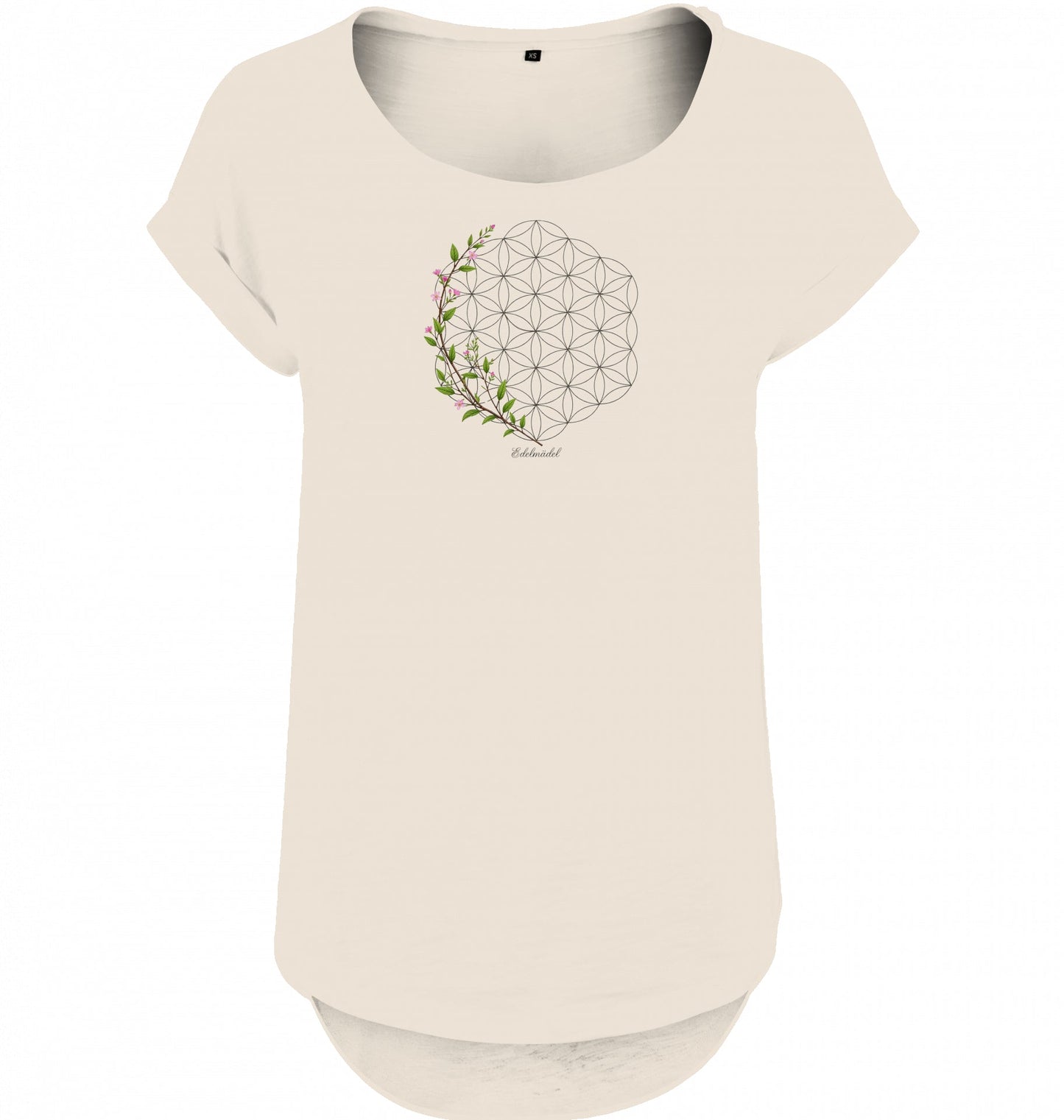 Shirt Edelmädel Slub Blume des Lebens - FROLLEIN KÄTHE Shop