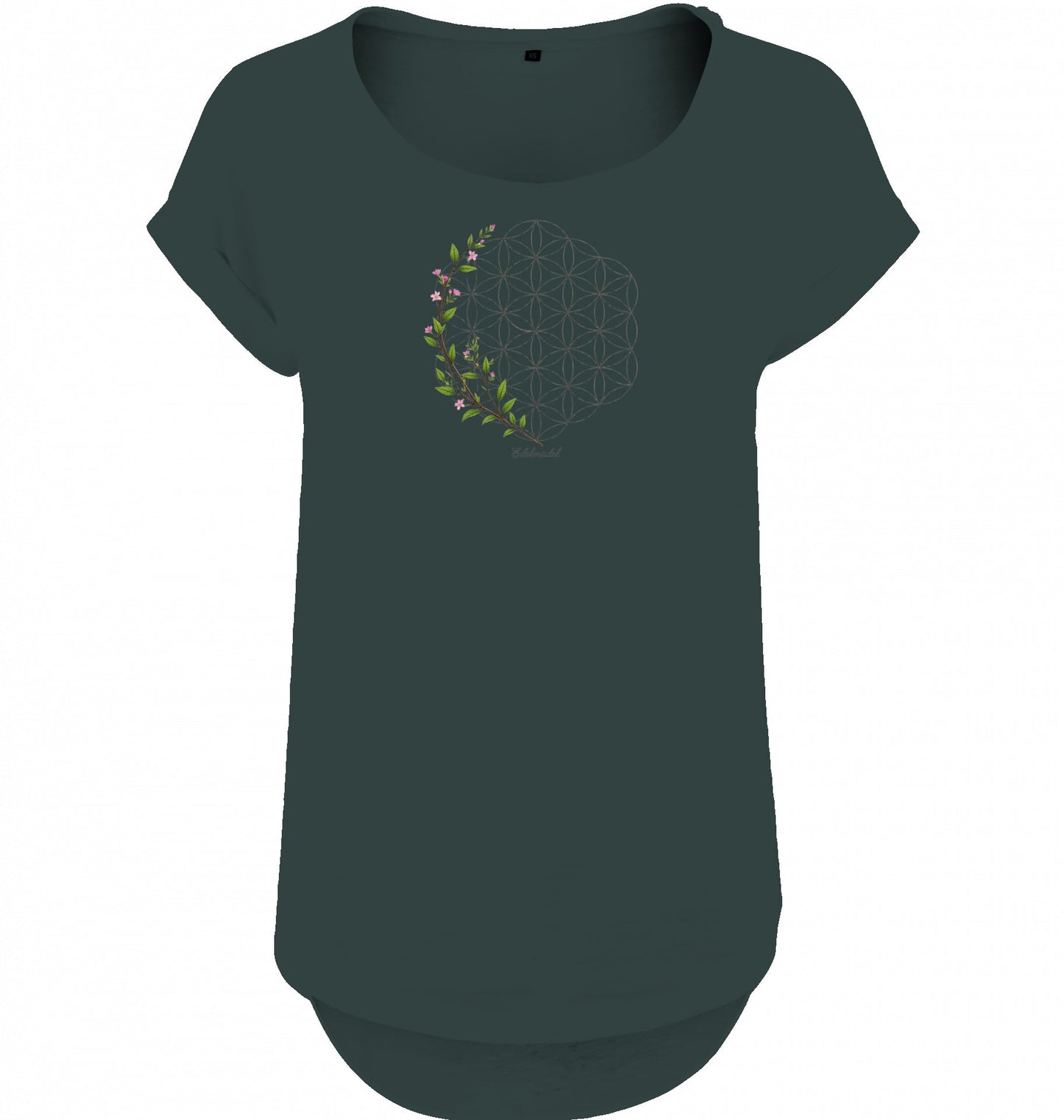 Shirt Edelmädel Slub Blume des Lebens - FROLLEIN KÄTHE Shop