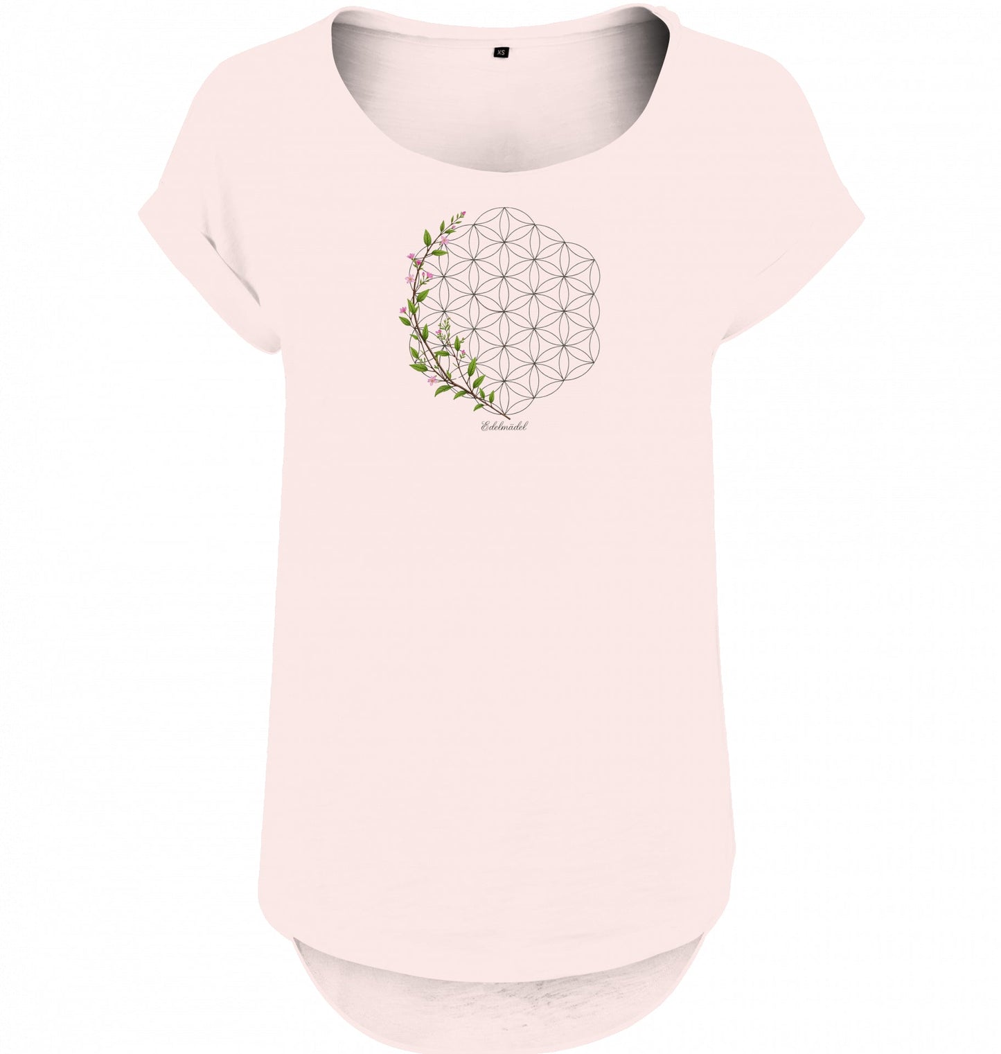 Shirt Edelmädel Slub Blume des Lebens - FROLLEIN KÄTHE Shop