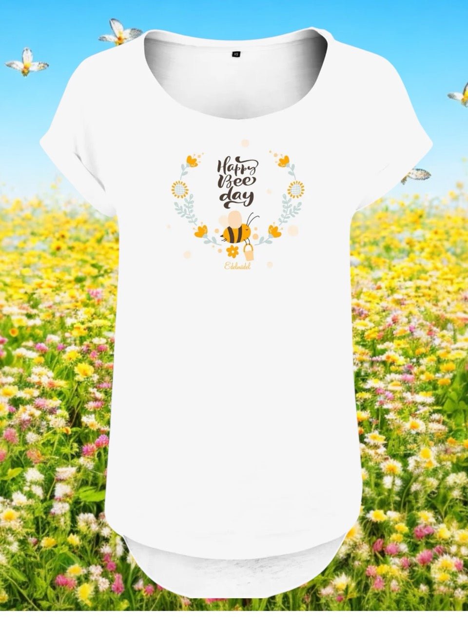 Shirt Edelmädel Slub Happy Bee day - FROLLEIN KÄTHE Shop