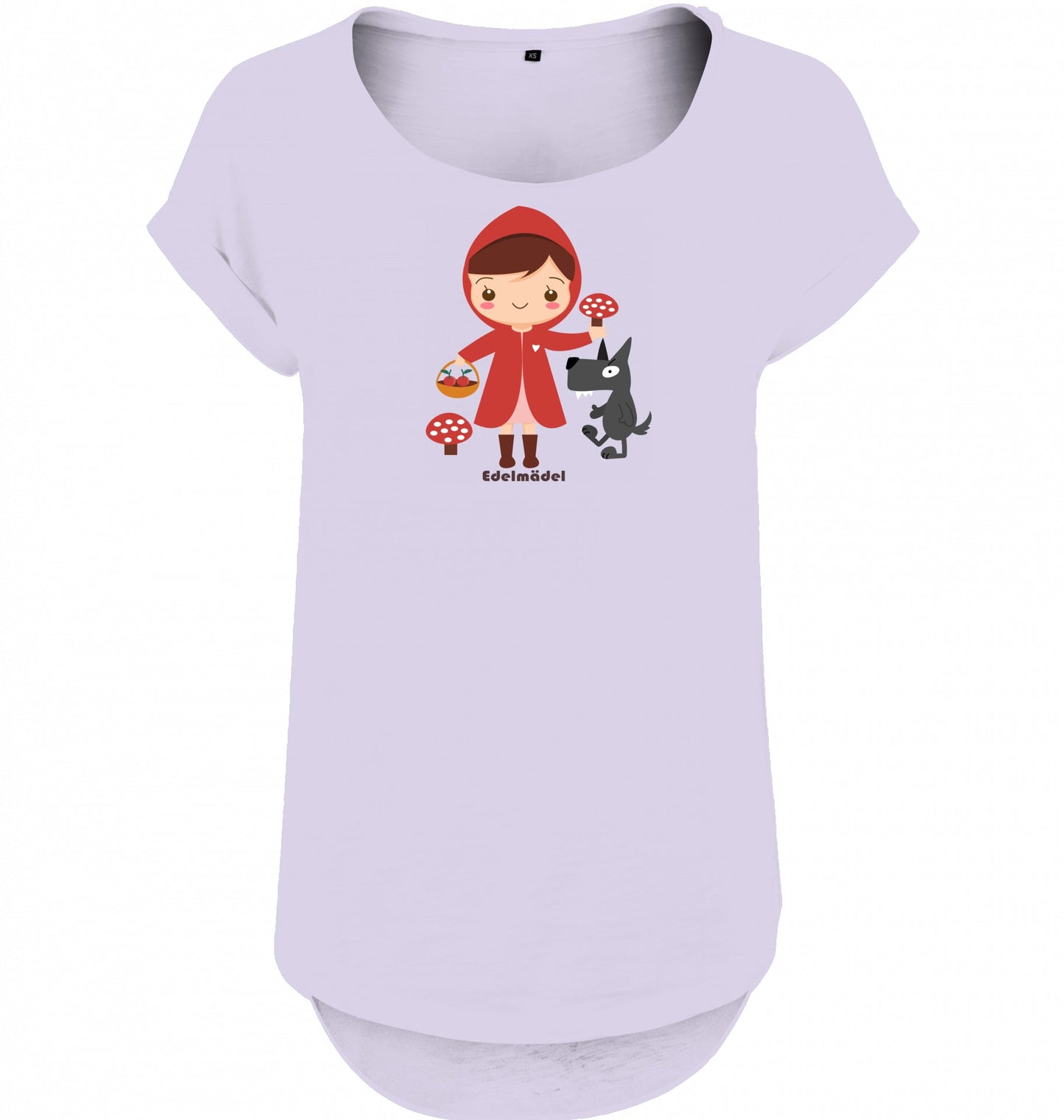 Shirt Edelmädel Slub Rotkäppchen mit Wolf - FROLLEIN KÄTHE Shop