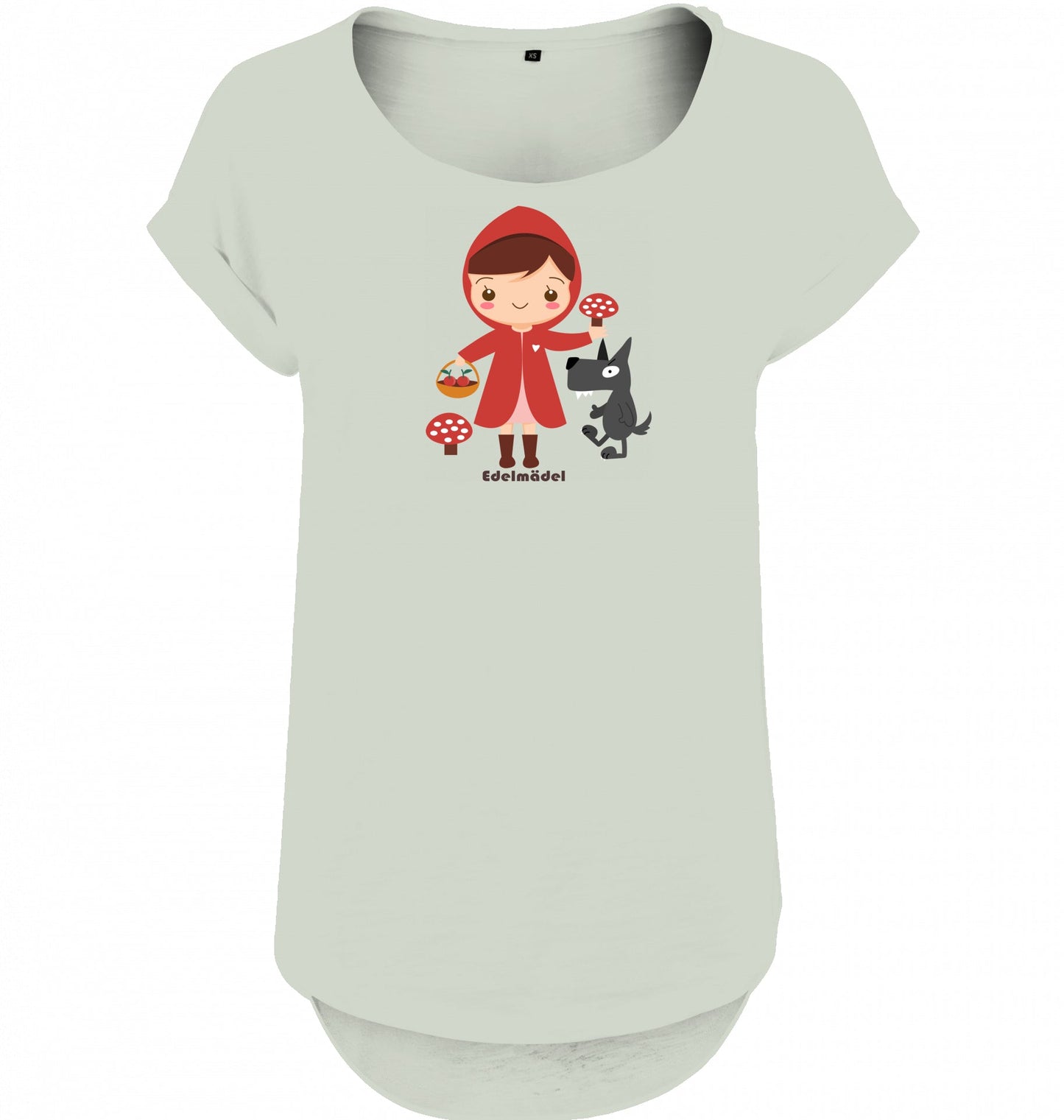 Shirt Edelmädel Slub Rotkäppchen mit Wolf - FROLLEIN KÄTHE Shop