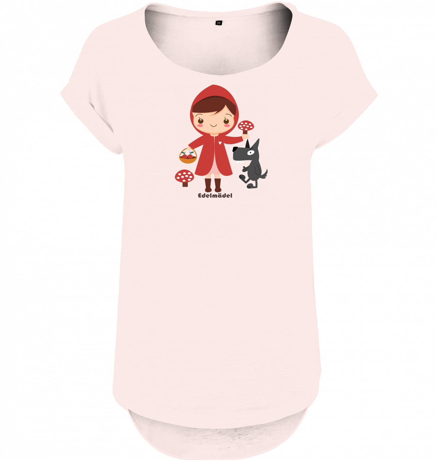 Shirt Edelmädel Slub Rotkäppchen mit Wolf - FROLLEIN KÄTHE Shop