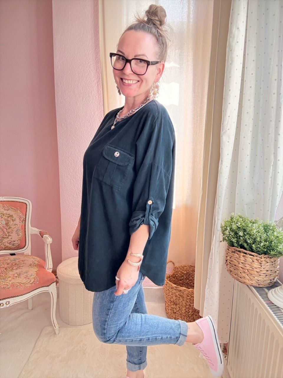 Shirt Florentine Schwarz - FROLLEIN KÄTHE Shop