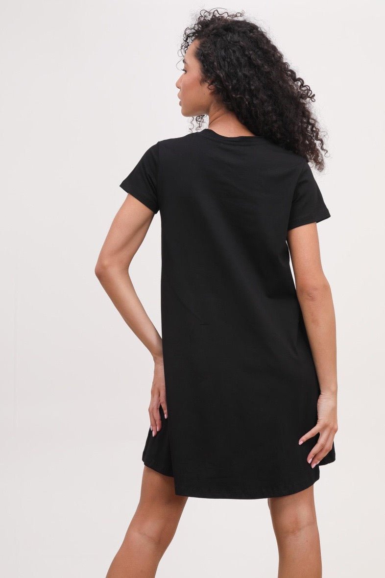 Shirt Kleid Paula Schwarz - FROLLEIN KÄTHE Shop