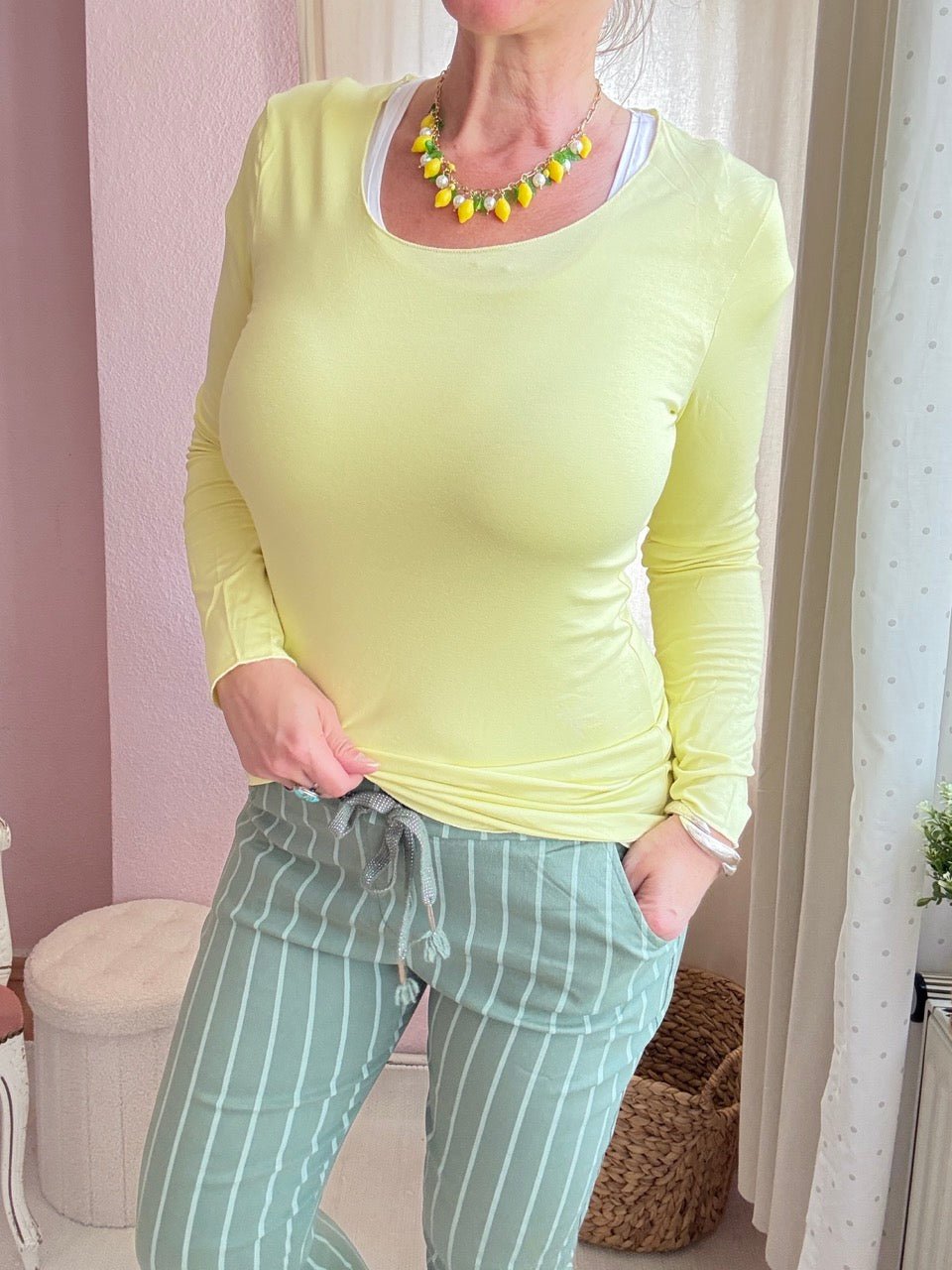 Shirt Langarm Basic Freude viele Farben - FROLLEIN KÄTHE Shop