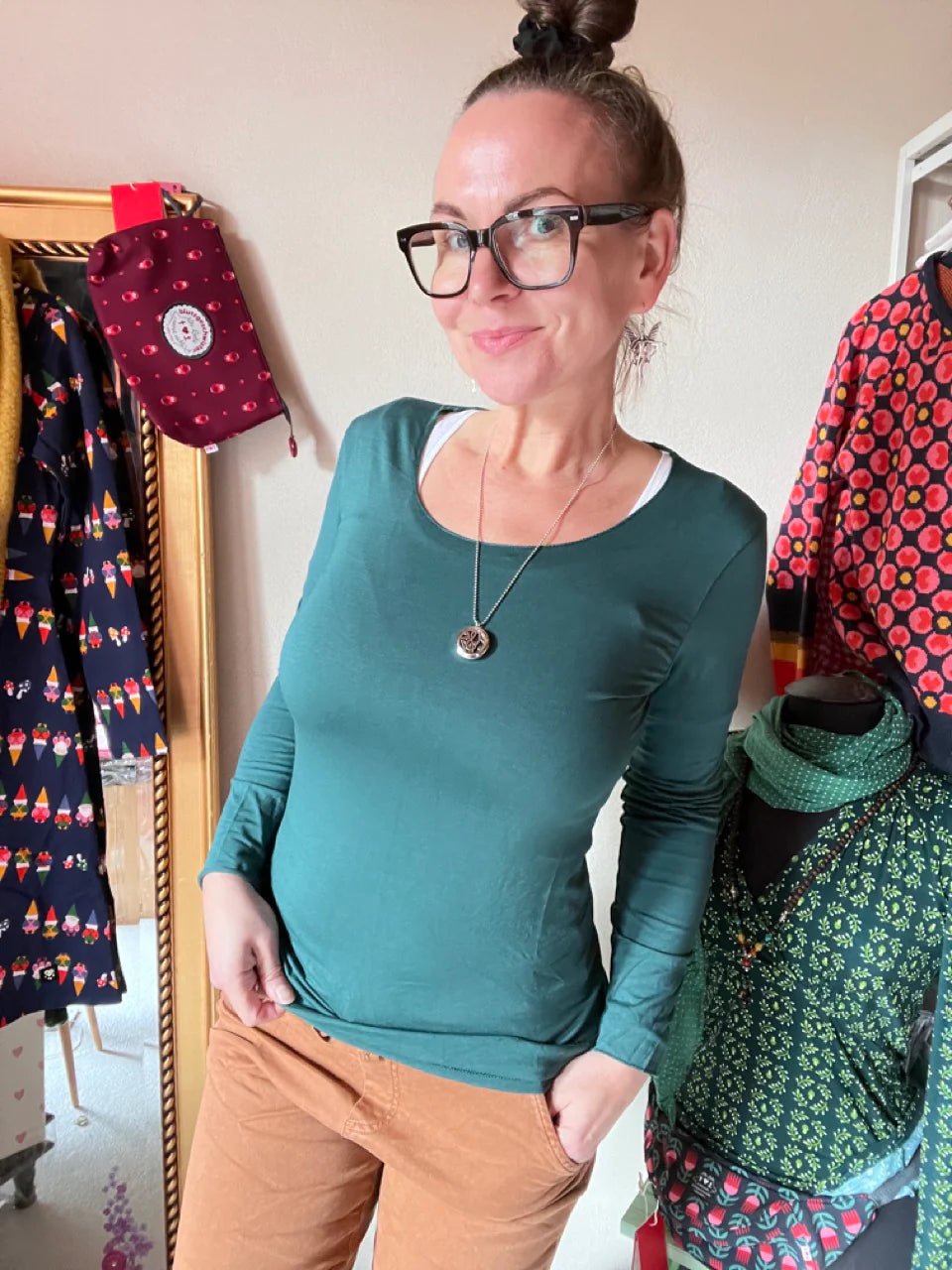 Shirt Langarm Basic Freude viele Farben - FROLLEIN KÄTHE Shop
