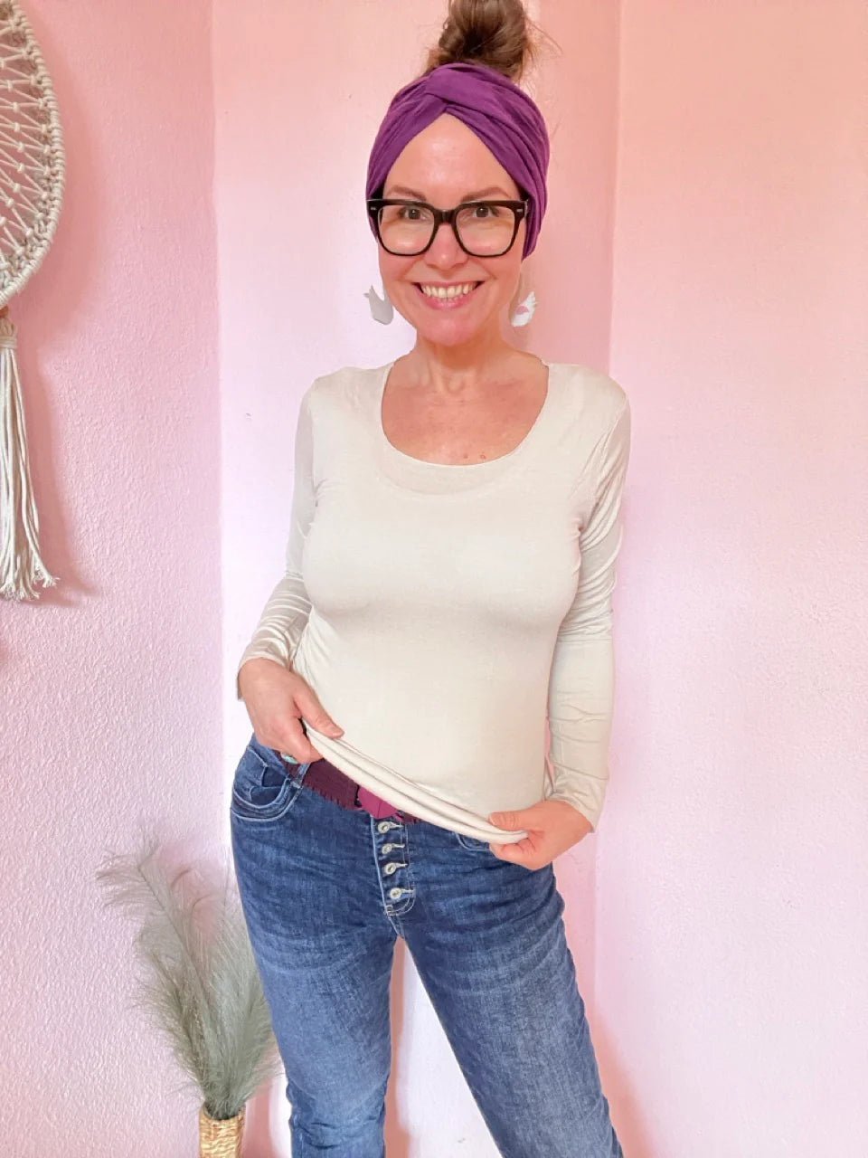 Shirt Langarm Basic Freude viele Farben - FROLLEIN KÄTHE Shop