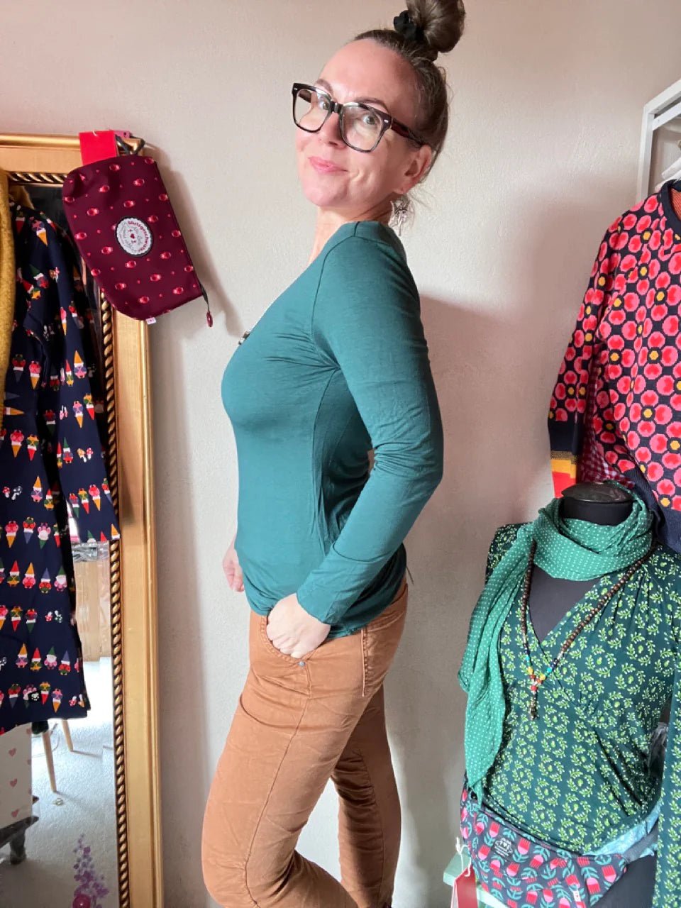 Shirt Langarm Basic Freude viele Farben - FROLLEIN KÄTHE Shop