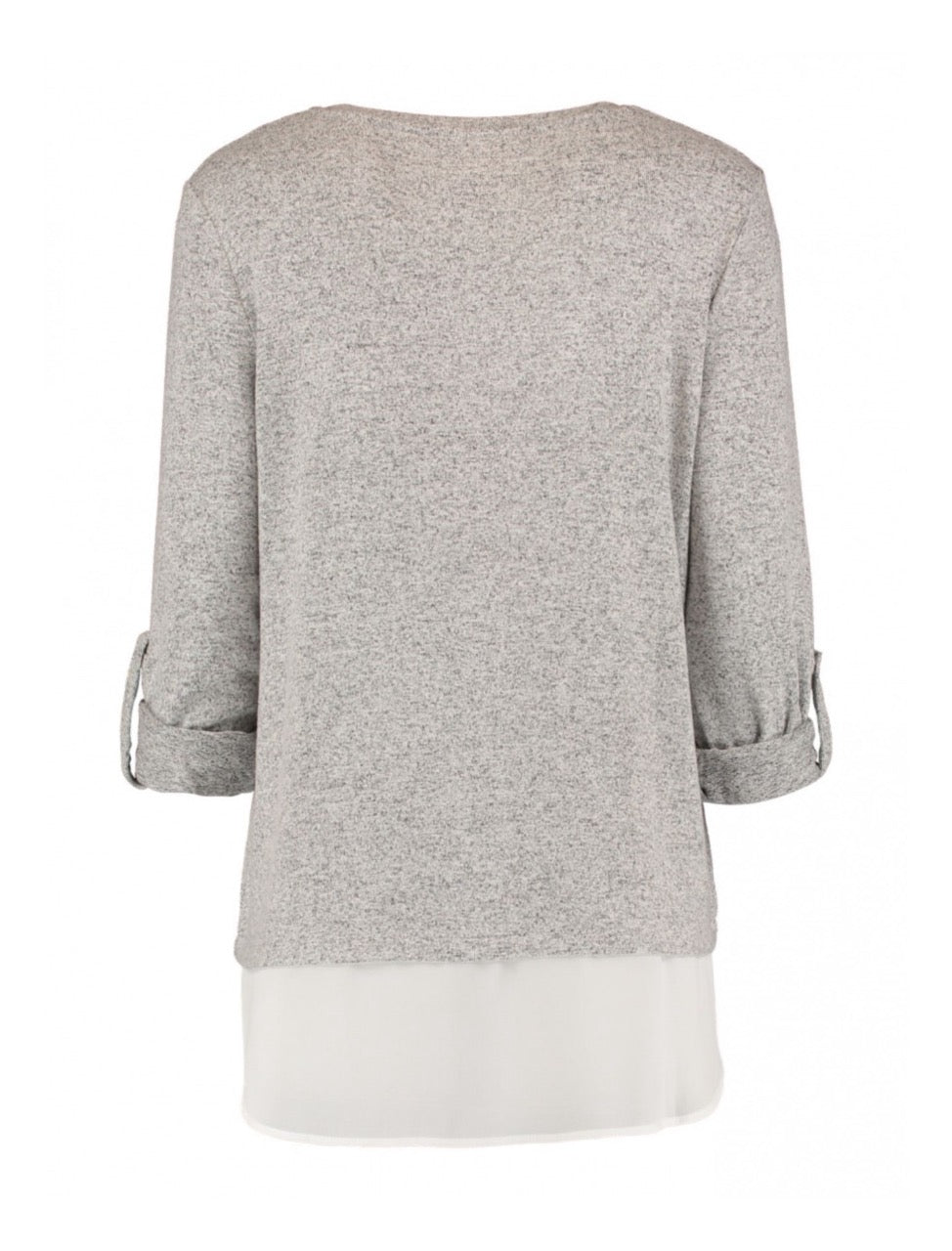 Shirt Langarm Blusenstyle Grau - FROLLEIN KÄTHE Shop