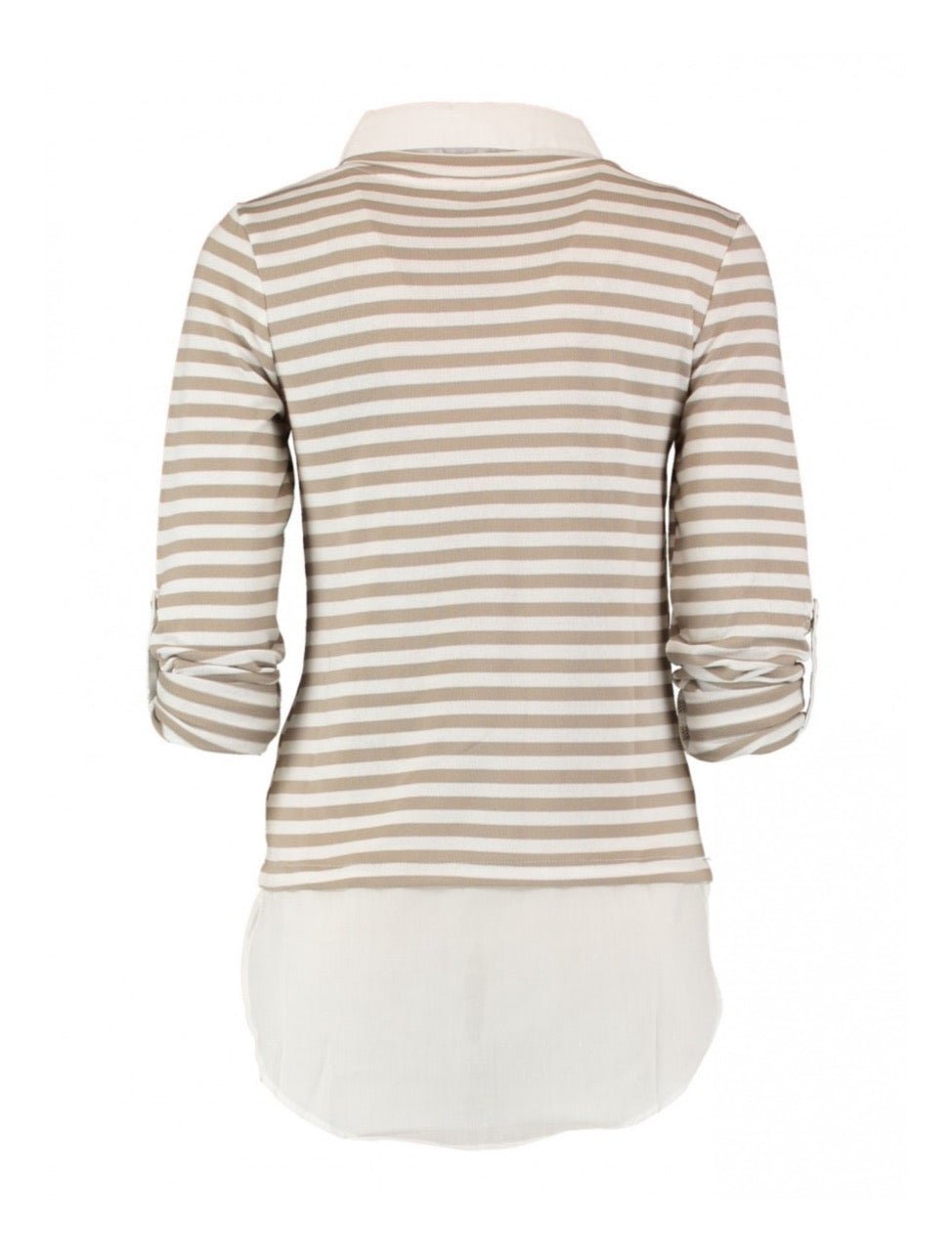Shirt Langarm Blusenstyle Stripe Cream - FROLLEIN KÄTHE Shop