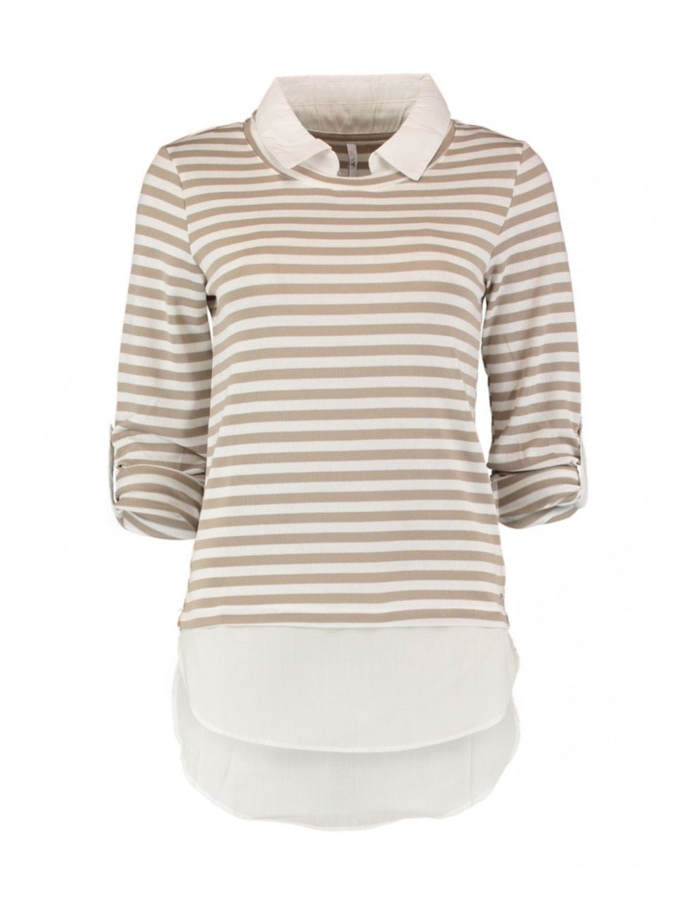 Shirt Langarm Blusenstyle Stripe Cream - FROLLEIN KÄTHE Shop