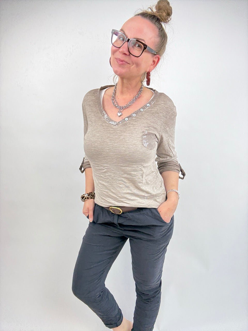 Shirt Langarm Gretel Cappuccino - FROLLEIN KÄTHE Shop