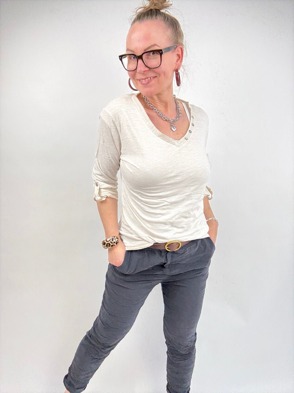 Shirt Langarm Gretel Cream - FROLLEIN KÄTHE Shop