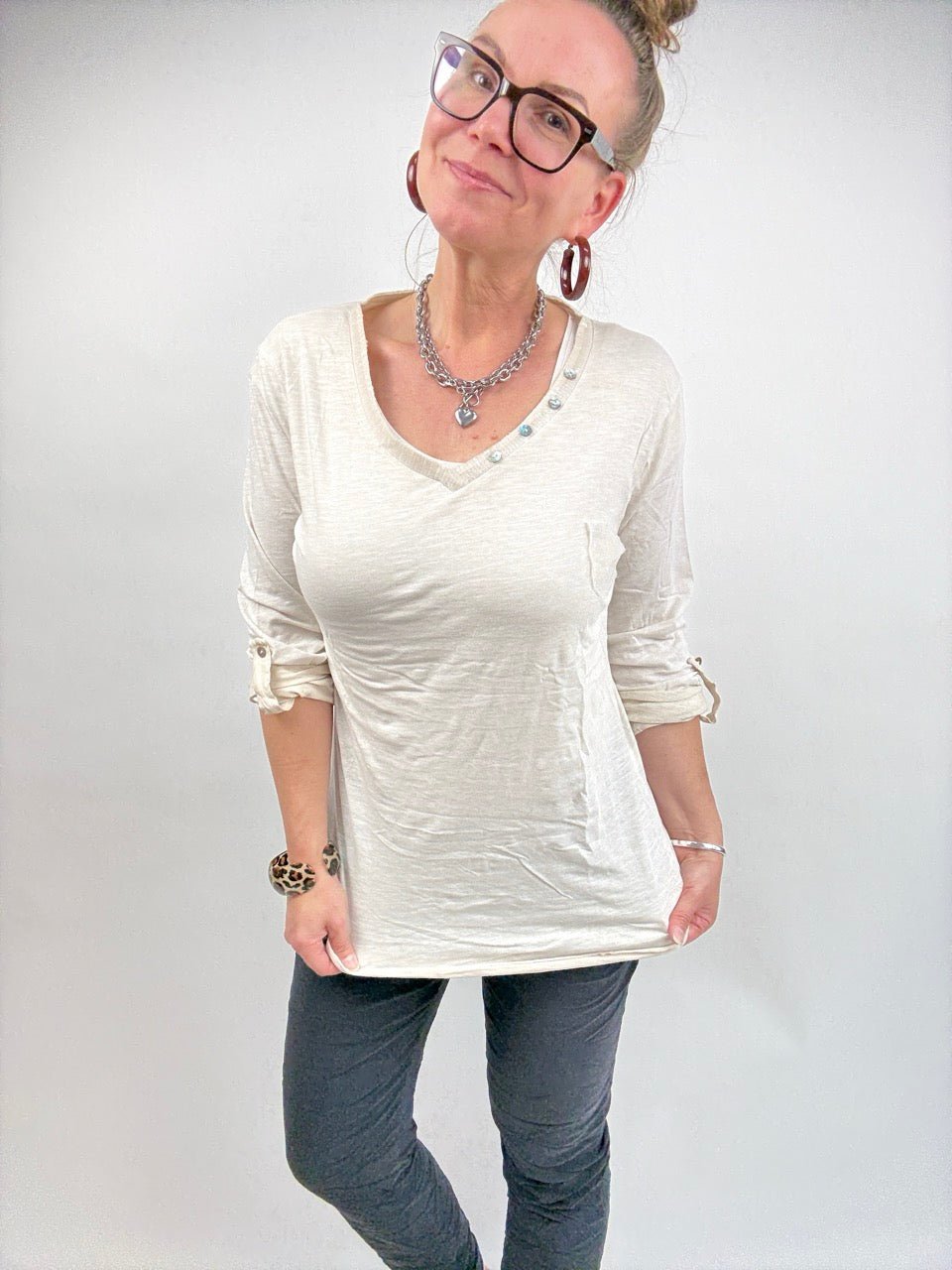 Shirt Langarm Gretel Cream - FROLLEIN KÄTHE Shop