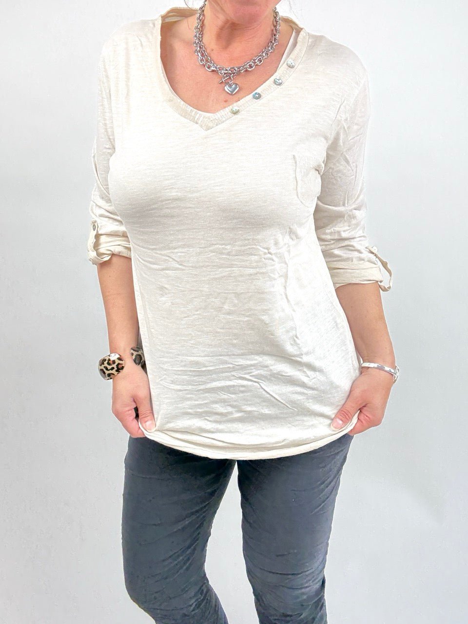 Shirt Langarm Gretel Cream - FROLLEIN KÄTHE Shop