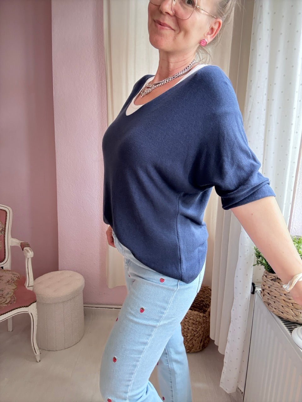 Shirt Leicht Verstrickt Bestseller! Basic Farben - FROLLEIN KÄTHE Shop