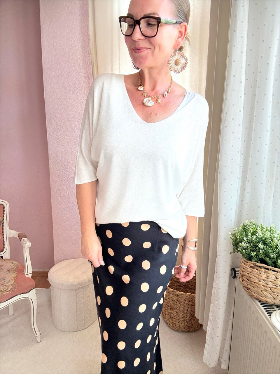 Shirt Leicht Verstrickt Bestseller! Basic Farben - FROLLEIN KÄTHE Shop