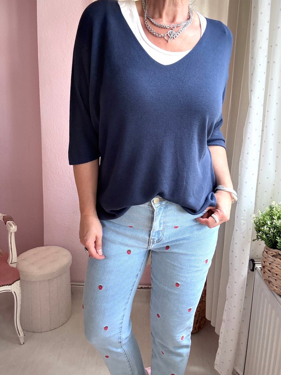 Shirt Leicht Verstrickt Bestseller! Basic Farben - FROLLEIN KÄTHE Shop