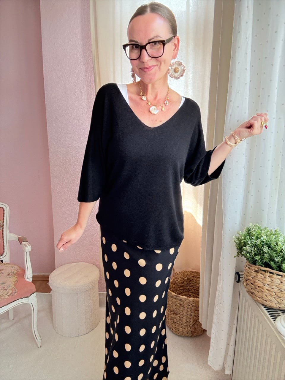 Shirt Leicht Verstrickt Bestseller! Basic Farben - FROLLEIN KÄTHE Shop