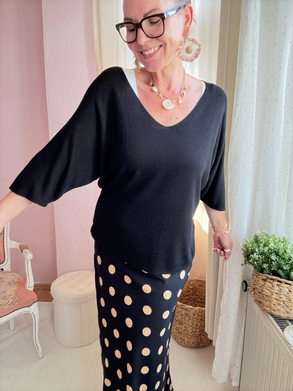 Shirt Leicht Verstrickt Bestseller! Basic Farben - FROLLEIN KÄTHE Shop
