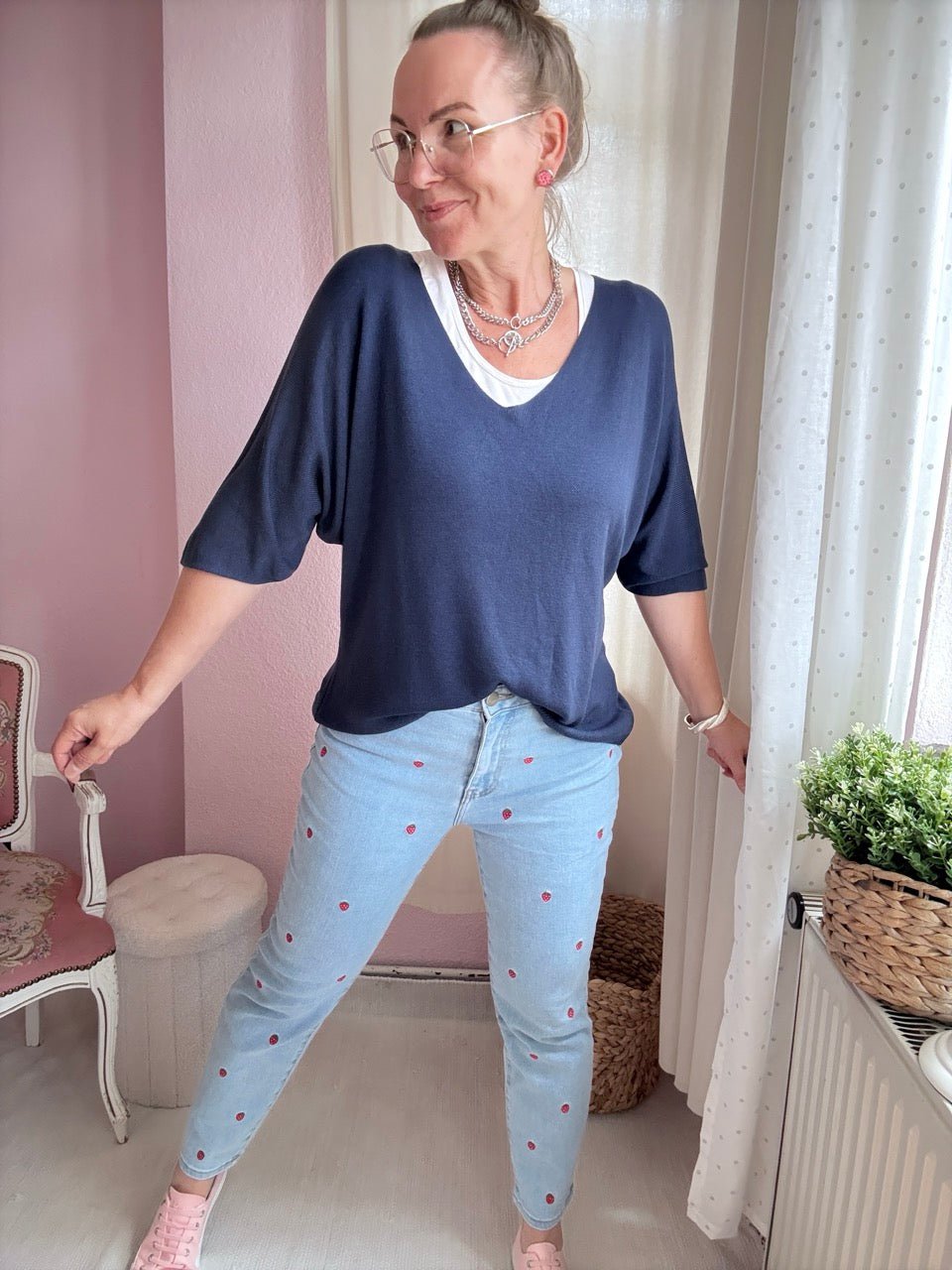 Shirt Leicht Verstrickt Bestseller! Basic Farben - FROLLEIN KÄTHE Shop