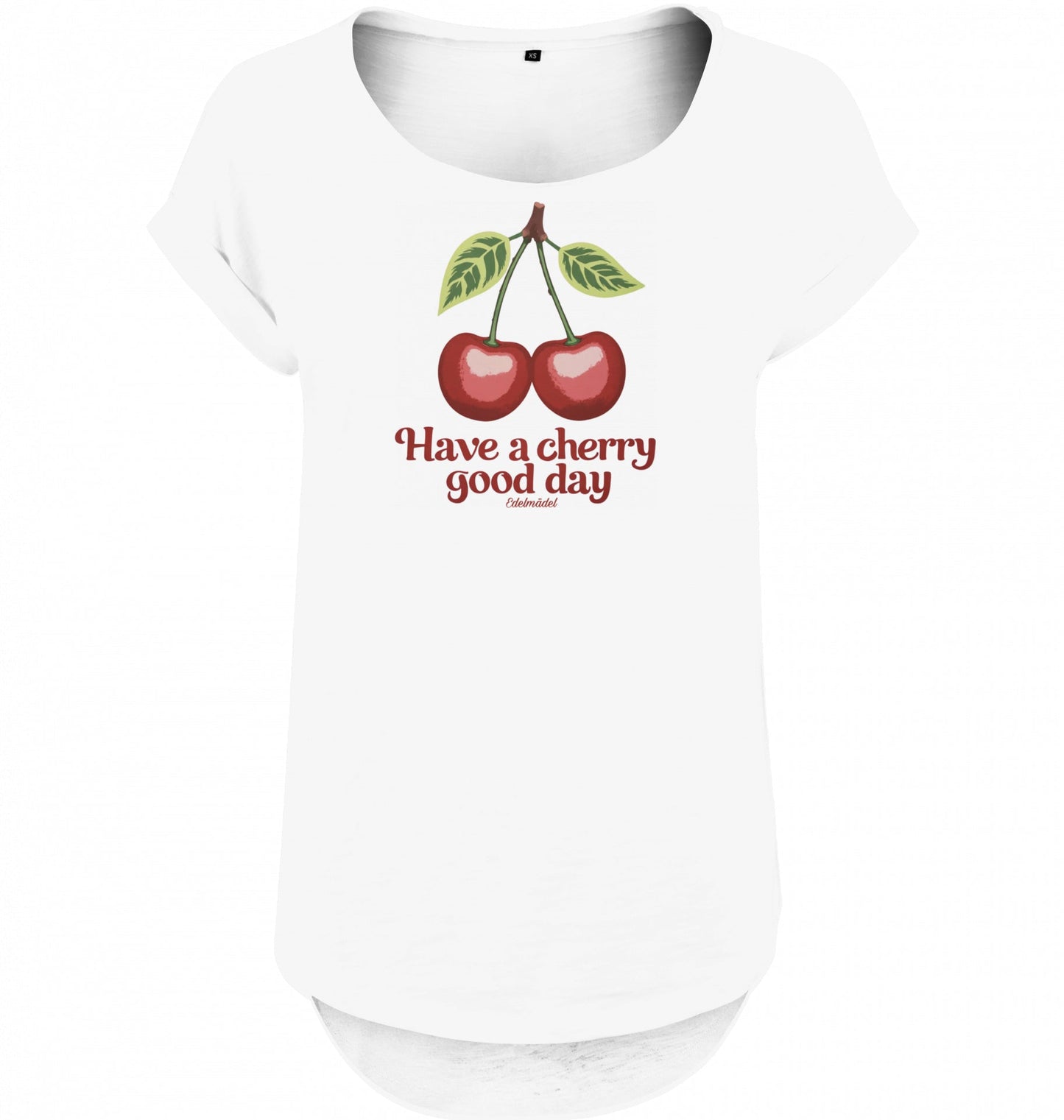 Shirt Slub Edelmädel Cherry Day Print vorn - FROLLEIN KÄTHE Shop