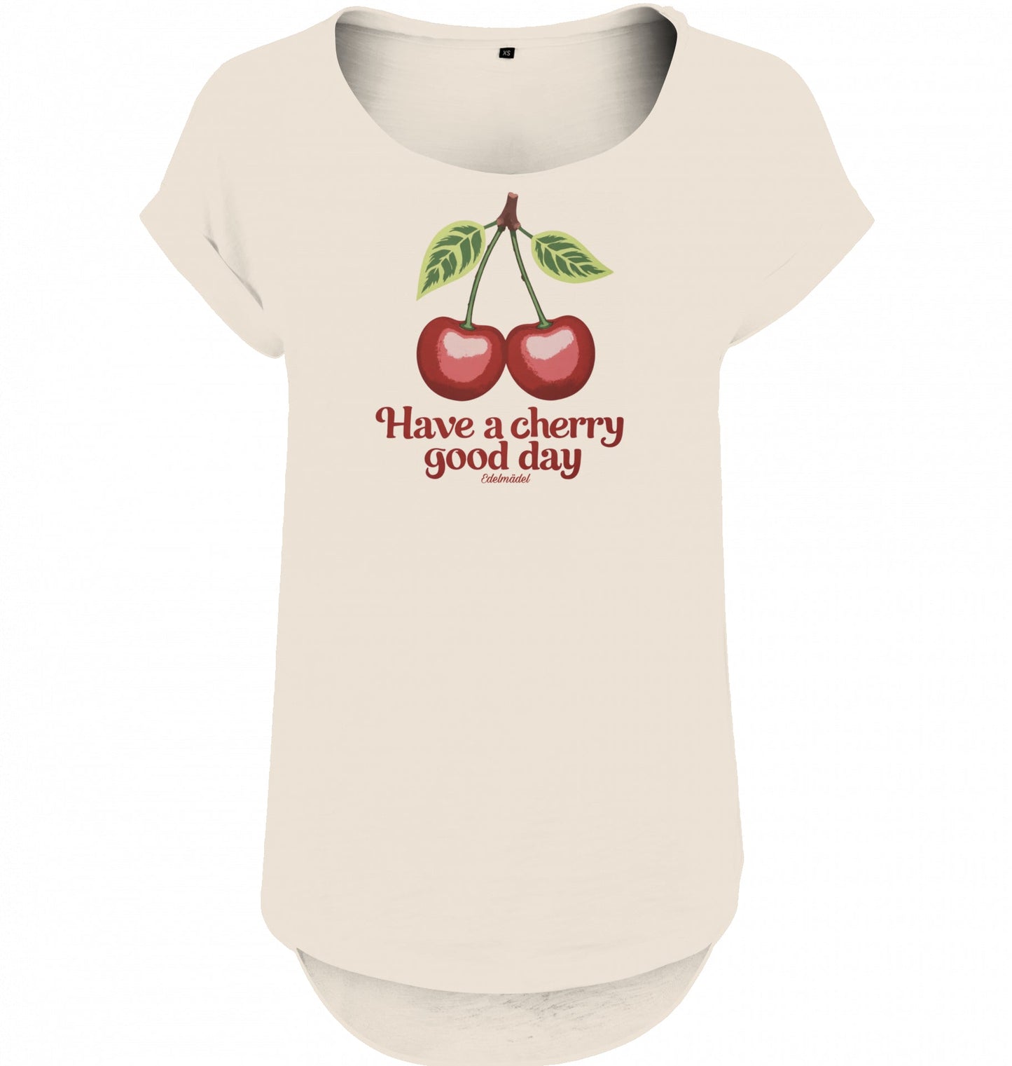 Shirt Slub Edelmädel Cherry Day Print vorn - FROLLEIN KÄTHE Shop