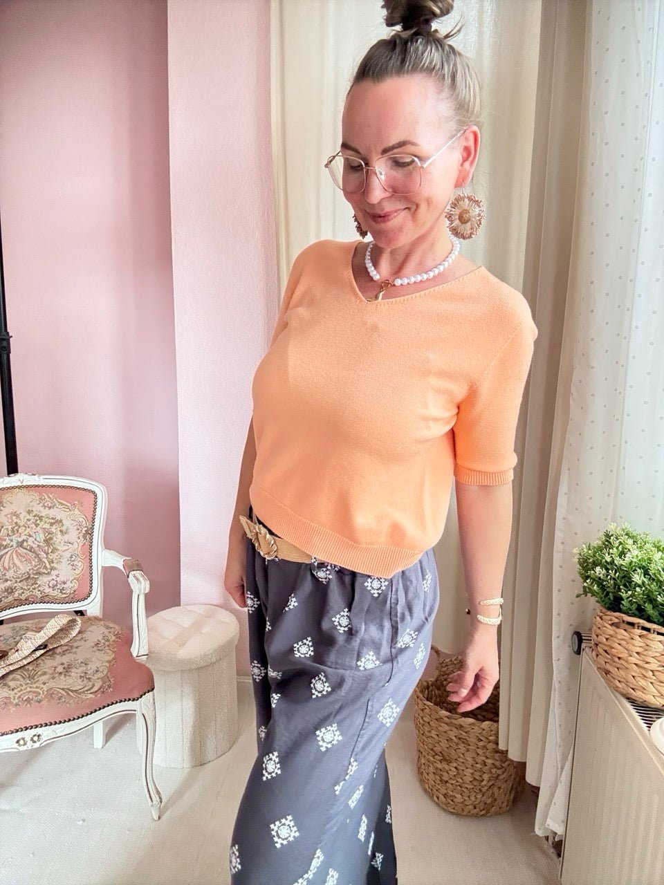 Shirt Sommerstrick Weiß - FROLLEIN KÄTHE Shop