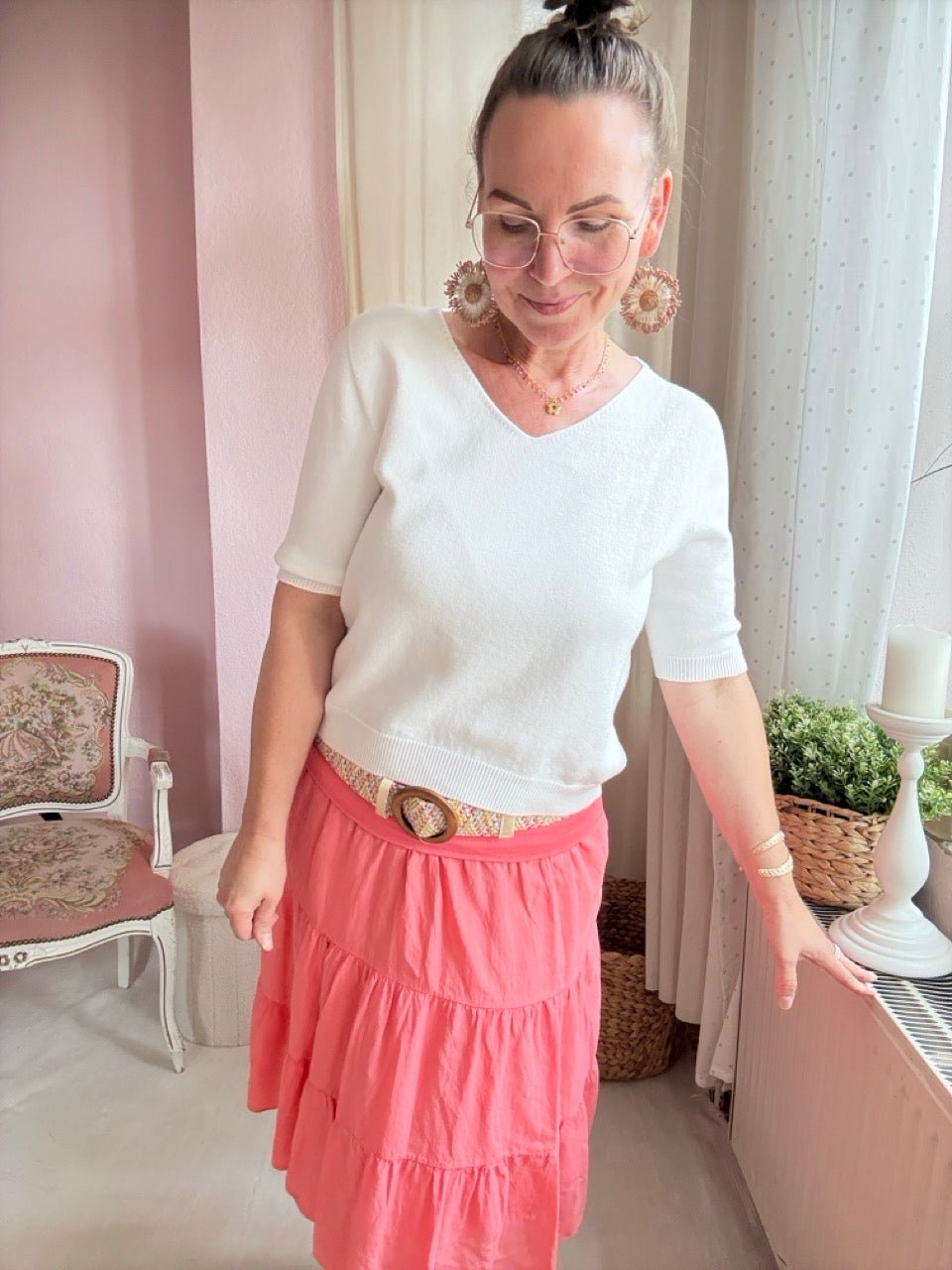 Shirt Sommerstrick Weiß - FROLLEIN KÄTHE Shop
