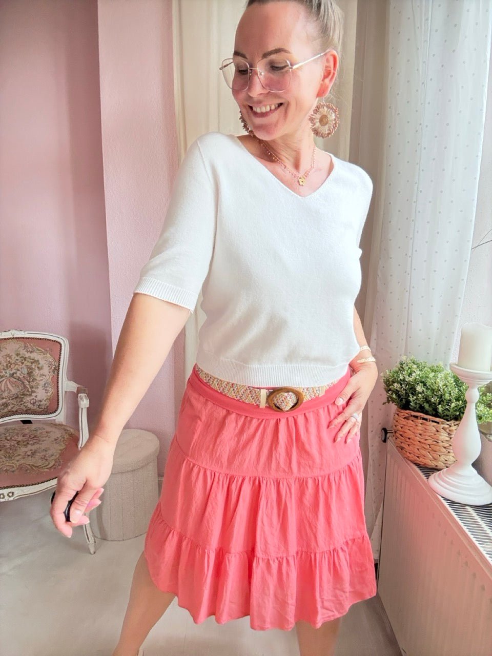 Shirt Sommerstrick Weiß - FROLLEIN KÄTHE Shop