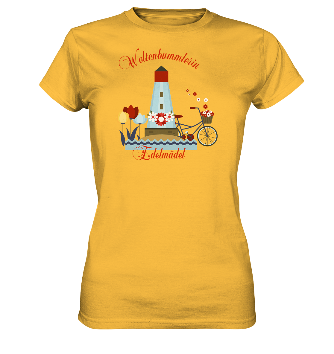 Shirt Weltenbummlerin Edelmädel - Ladies Premium Shirt - FROLLEIN KÄTHE Shop