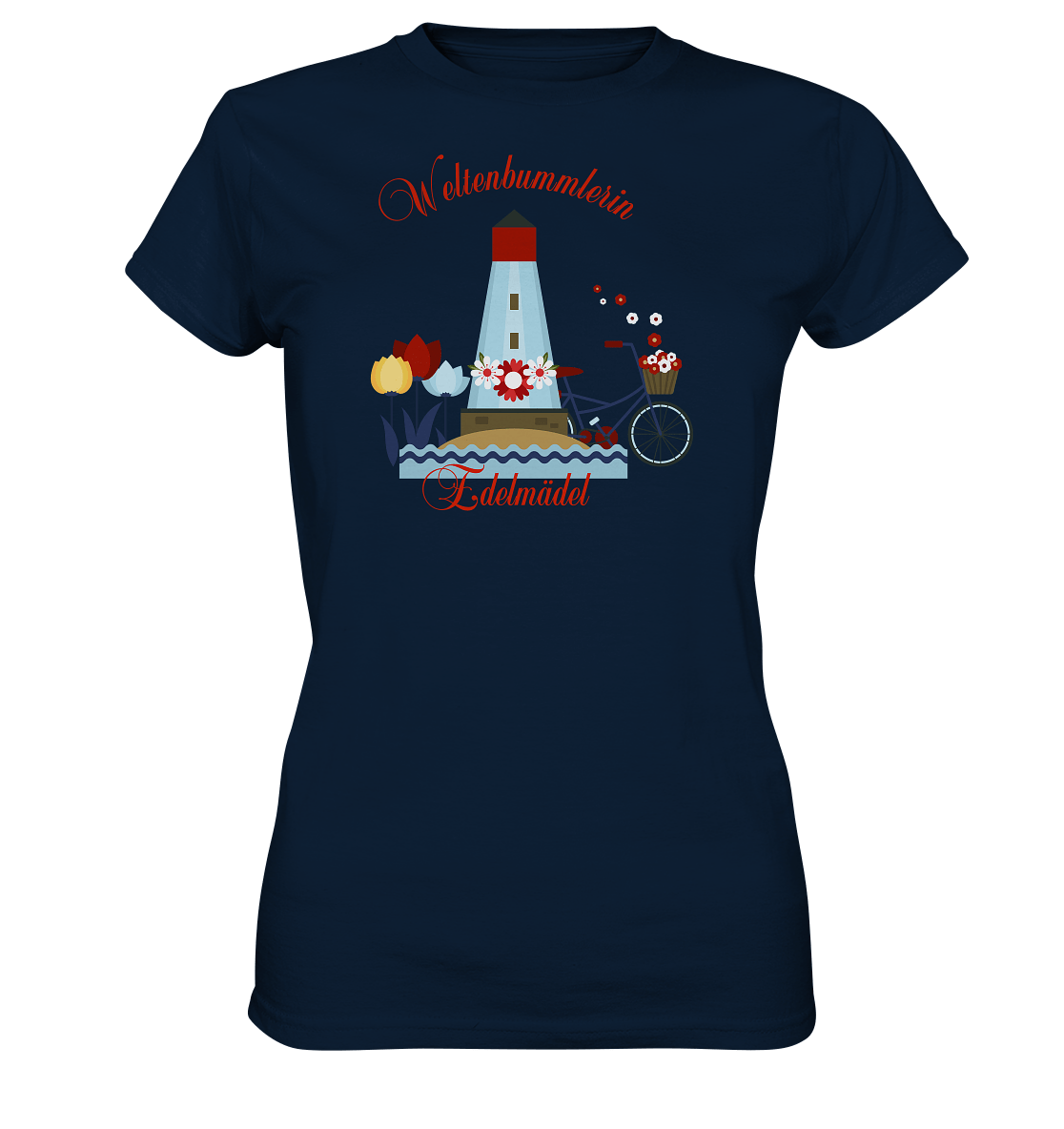 Shirt Weltenbummlerin Edelmädel - Ladies Premium Shirt - FROLLEIN KÄTHE Shop