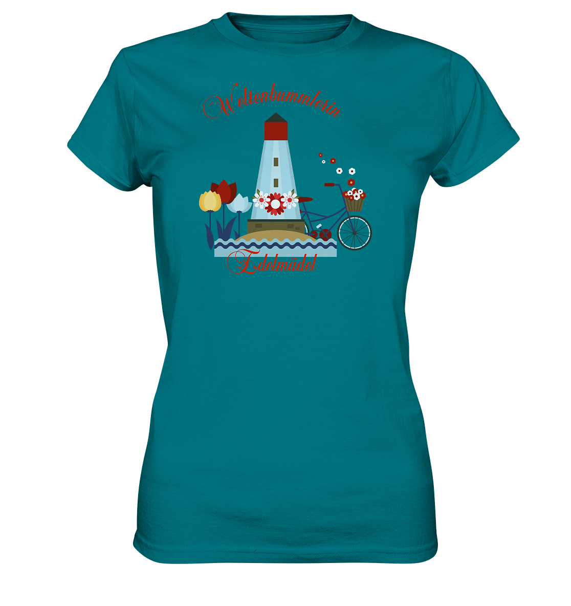 Shirt Weltenbummlerin Edelmädel - Ladies Premium Shirt - FROLLEIN KÄTHE Shop