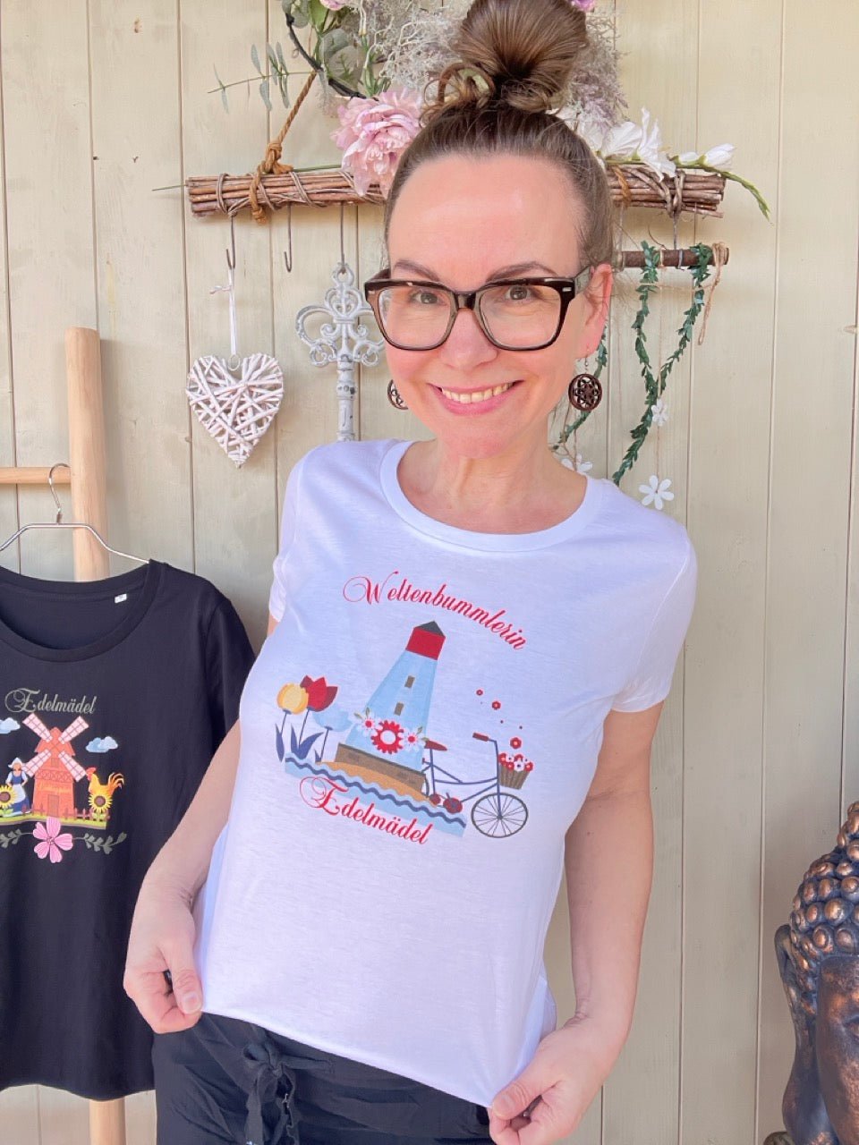 Shirt Weltenbummlerin Edelmädel - Ladies Premium Shirt - FROLLEIN KÄTHE Shop